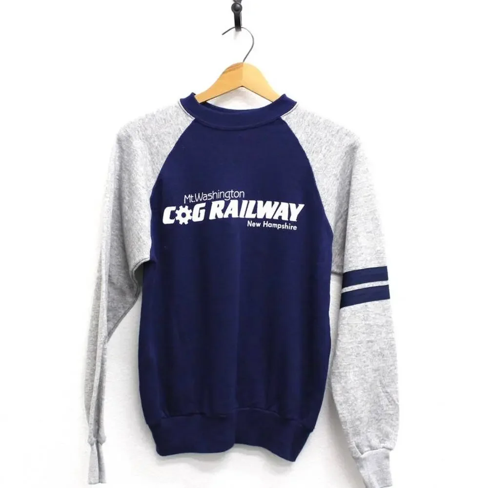 Vintage Mount Washington Cog Railway New Hampshire Sweatshirt Medium - Picture 1 of 4